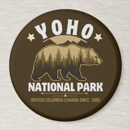 Yoho National Park Canada – Bear & Forest Landscap Magneet