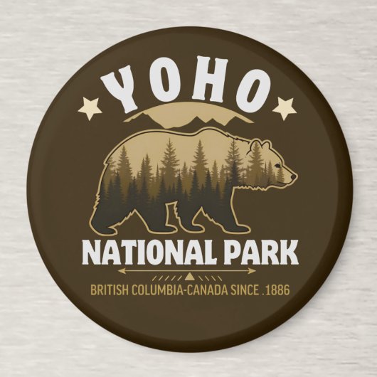 Yoho National Park Canada – Bear & Forest Landscap Magneet