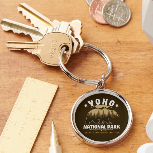 Yoho National Park Canada – Bear & Forest Landscap Sleutelhanger