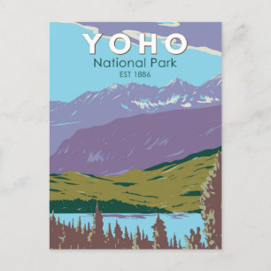 Yoho National Park Canada Travel Art Briefkaart