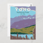 Yoho National Park Canada Travel Art Briefkaart (Voorkant / Achterkant)