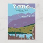 Yoho National Park Canada Travel Art Briefkaart (Voorkant)