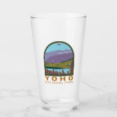 Yoho National Park Canada Travel Art  Glas (Voorkant)