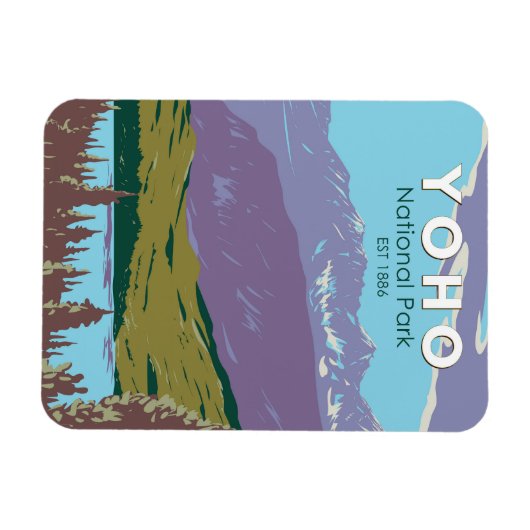Yoho National Park Canada Travel Art  Magneet (Horizontaal)