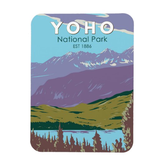 Yoho National Park Canada Travel Art  Magneet (Verticaal)