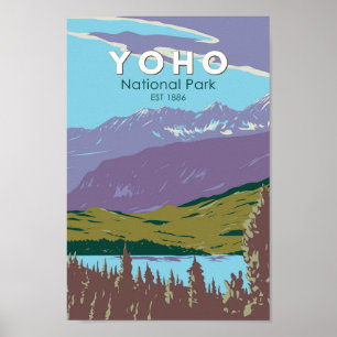 Yoho National Park Canada Travel Art  Poster