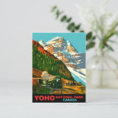 Yoho National Park, Canda. Stoomtrein Briefkaart (Staand voorkant)