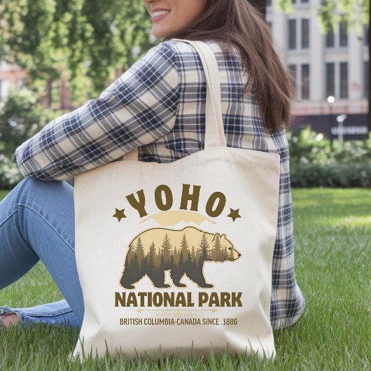 Yoho National Park Gift – Nature Bear with Scenic Tote Bag
