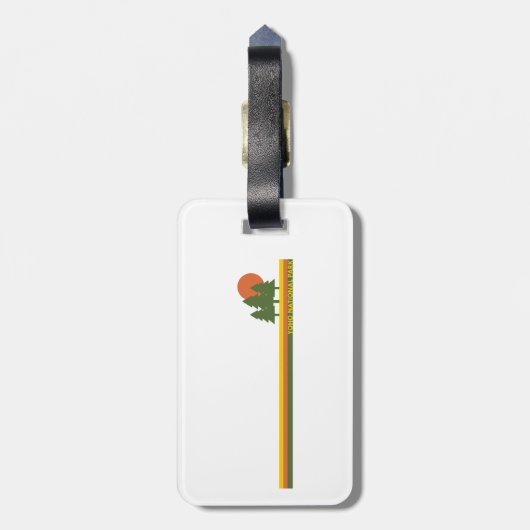 Yoho National Park Pine Trees Sun Bagagelabel (Achterkant verticaal)