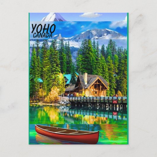 Yoho National Park Reisposter, Yoho Canada Post Briefkaart (Voorkant)