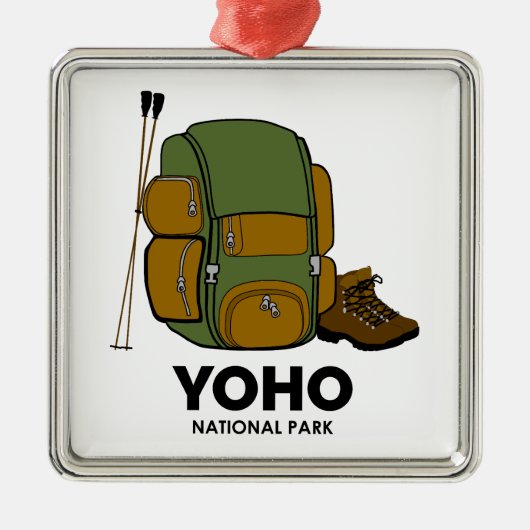 Yoho National Park Rugzak Metalen Ornament (Voorkant)