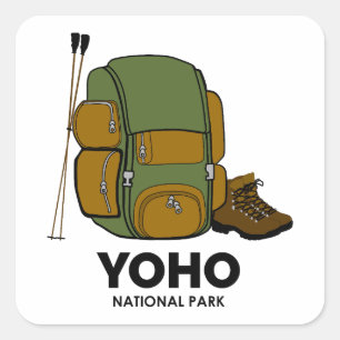 Yoho National Park Rugzak Vierkante Sticker