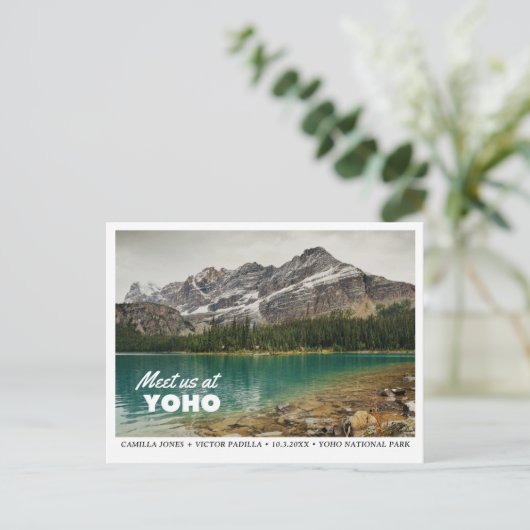 Yoho National Park Save the Date Briefkaart (Staand voorkant)
