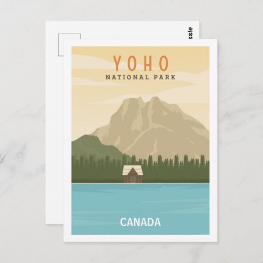 Yoho National Park Travel Place Illustratie Briefkaart (Voorkant / Achterkant)