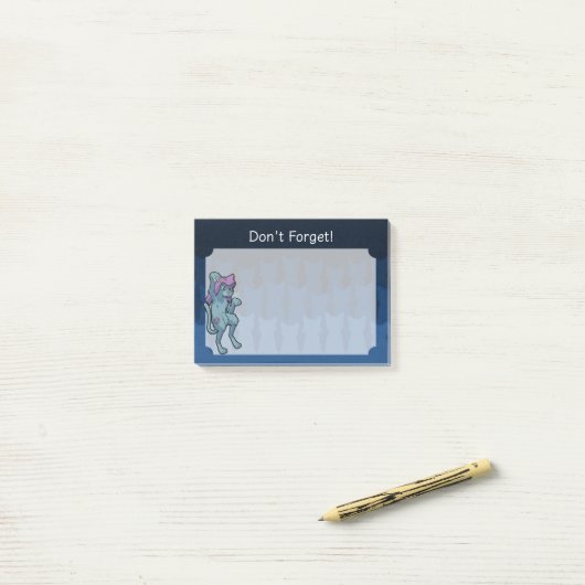 Yokai Bakeneko - Dansende kat Post-it® Notes (Op bureau)