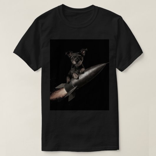 Yokai de Gotische hond op een Rocket T-Shirt (Design voorkant)