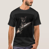 Yokai de Gotische hond op een Rocket T-Shirt (Voorkant)