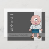 Yokai Hitotassukozou (eenodig Kind) Briefkaart (Voorkant / Achterkant)