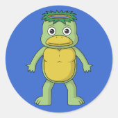 Yokai Kappa (Imp) Ronde Sticker (Voorkant)