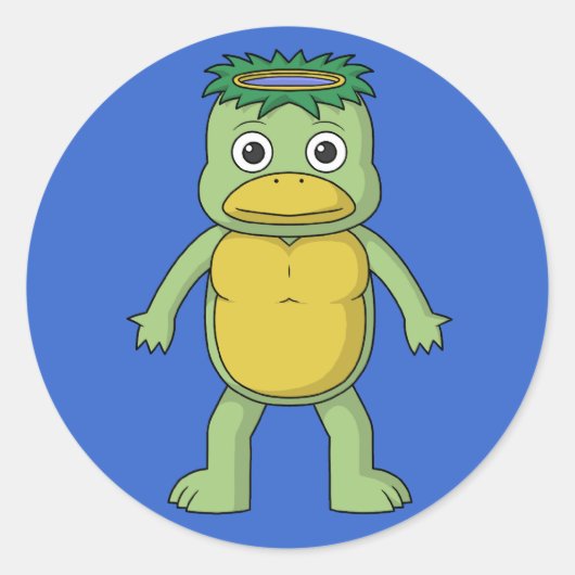 Yokai Kappa (Imp) Ronde Sticker (Voorkant)