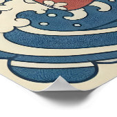 Yokai-kunstprint gestileerde langhalsgeest poster (Hoek)