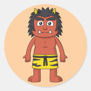 Yokai Oni (Boeman) Ronde Sticker