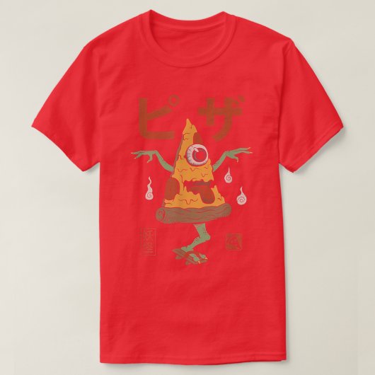 Yokai Pizza Vintage Style T-Shirt (Design voorkant)