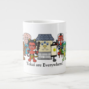 Yokai zijn Overal: Aangepast Japans Monster Grote Koffiekop