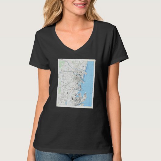Yokkaichi Japan Map 1945 T-shirt (Voorkant)
