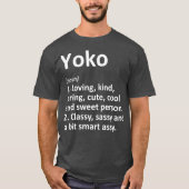 YOKO Definition Personal Name Funny Birthday T-shirt (Voorkant)