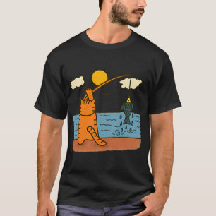 Yoko Visavontuur – Cute Oranje Kat Vangt T-shirt