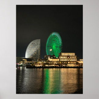 Yokohama bij nacht poster