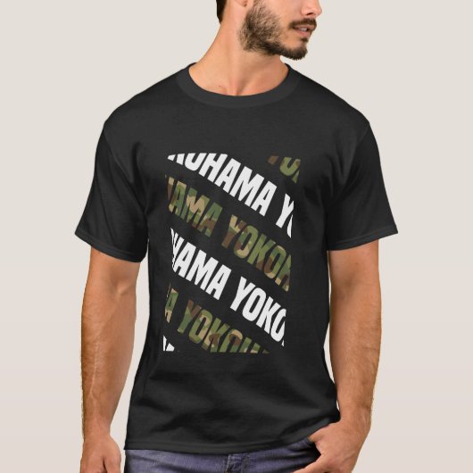Yokohama Camo Patroon Groene Camouflage T-shirt (Voorkant)
