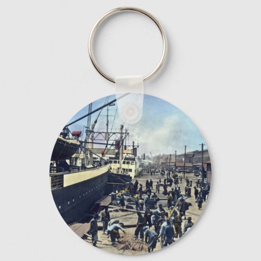 Yokohama Harbour Japan  横 浜 Sleutelhanger (Voorkant)