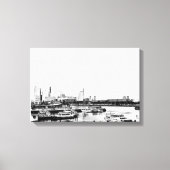 Yokohama in zwart-wit canvas afdruk (Voorkant)