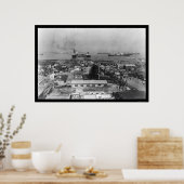 Yokohama Japan Harbour 1909 Poster (Keuken)