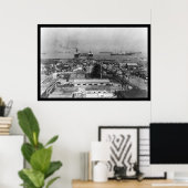 Yokohama Japan Harbour 1909 Poster (Thuiskantoor)