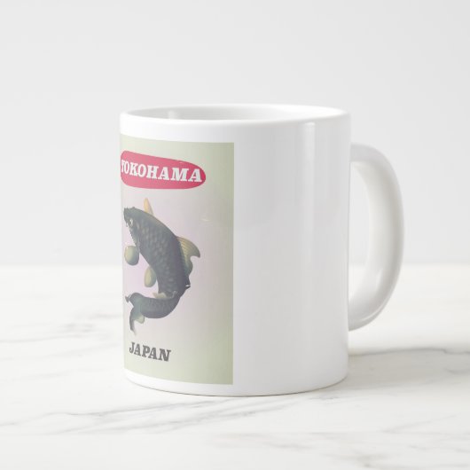 Yokohama Japanse  reisposter Grote Koffiekop (Voorkant rechts)