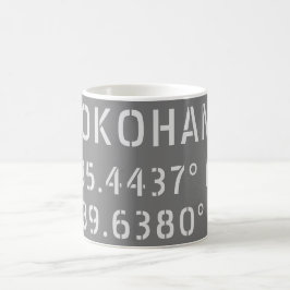 Yokohama Latitude & lengte Koffiemok