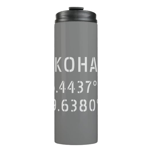 Yokohama Latitude & lengte Thermosbeker (Voorkant)