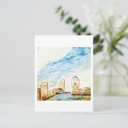 Yokohama minatomirai briefkaart (Staand voorkant)