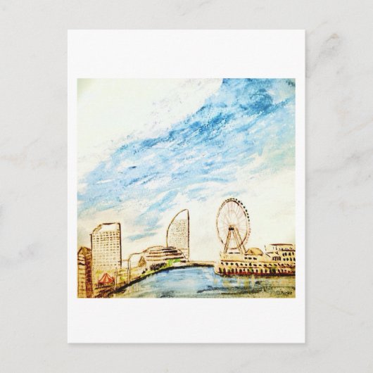 Yokohama minatomirai briefkaart (Voorkant)