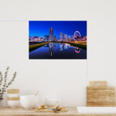 Yokohama Skyline in Dusk Poster (Keuken)