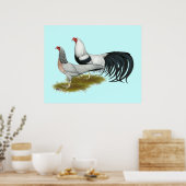 Yokohama's: Zilver met de klok mee Poster (Keuken)