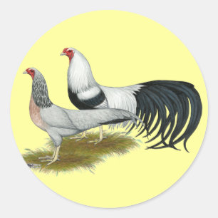 Yokohama's: Zilver met de klok mee Ronde Sticker