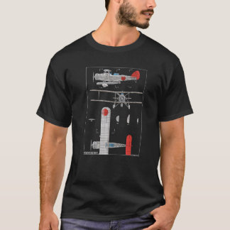 Yokosuka B4Y Japanese WW2 Biplane Diagram Premium T-shirt