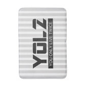 YOL2 U leeft slechts tweemaal het Citaat Zwart op  Badmat (Voorkant Verticaal)