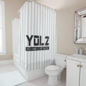 YOL2 U leeft slechts tweemaal het Citaat Zwart op  Douchegordijn (In situ)