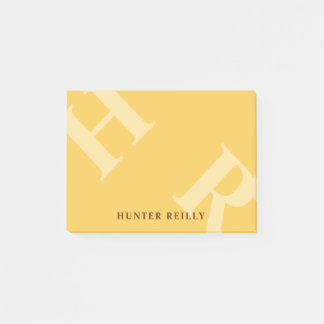 Yolk Yellow Tilted Initials & Your Name Post-it® Notes