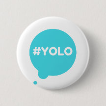 YOLO blauwgroen badge